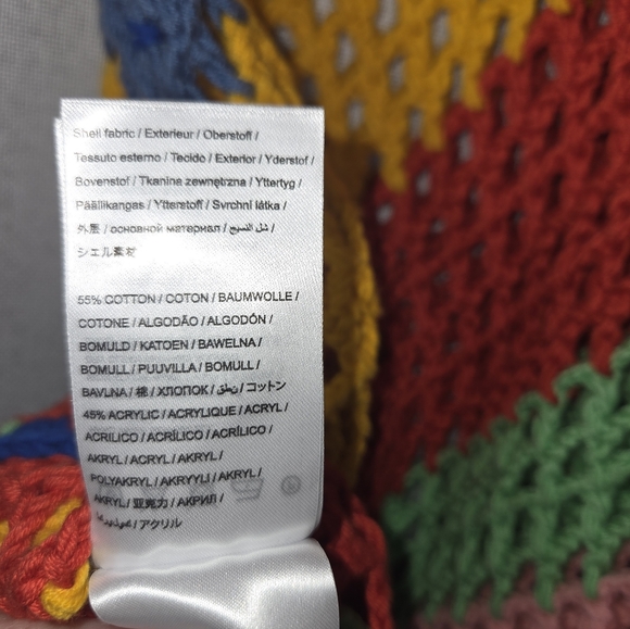 NWT Farm Rio Diagonal Stripes Crochet Midi Skirt Size M Boho Beach Coverup  $215 - Picture 12 of 12